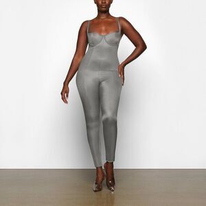 Skims Glissenette Catsuit Thunder Sheer Metallic Shaping Jumpsuit 3X Womens